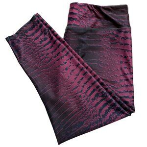 Evolution Creation Workout Capri Leggings Size L Pink Zebra Activewear Casual